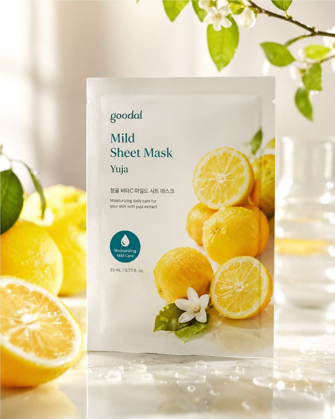 Goodal Mild Sheet Mask Yuja con citricos amarillos
